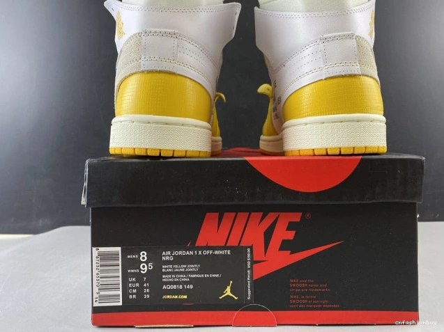 Air Powder White Yellow-Cone Off-White AQ0818-149 1 NRG x Dark Jordan 0823